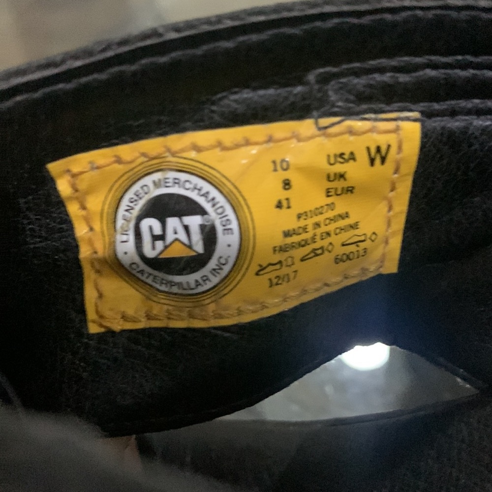 CAT (CATERPILLAR) Chunky Block Wood Heel Black Leather Slingback Sandals - Picture 6 of 12